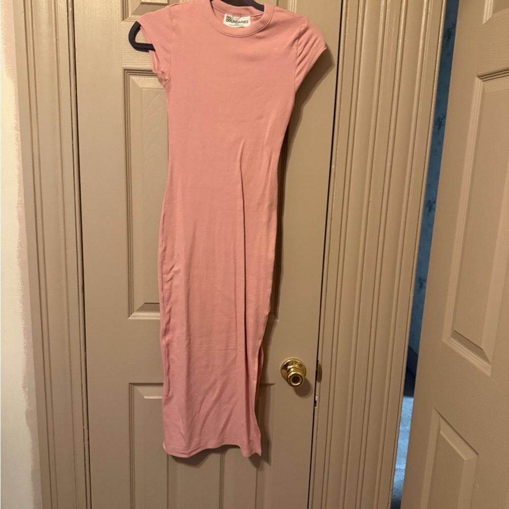 No Boundaries Pink Midi Dress